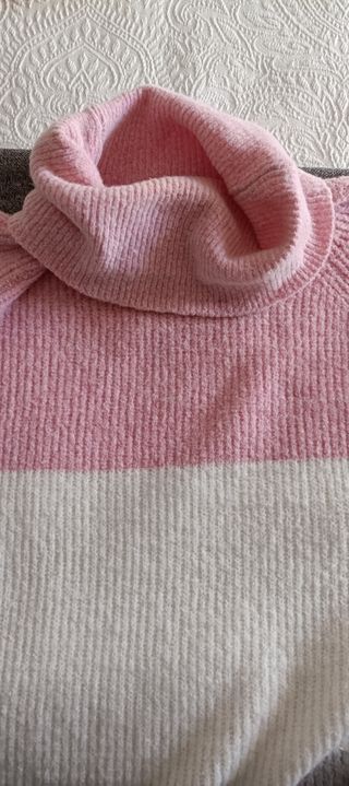 Jersey de cuello alto con bloques de color