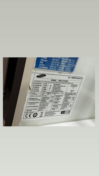 FRIGORÍFICO COMBI NO FROST MARCA SAMSUNG EN INOX 