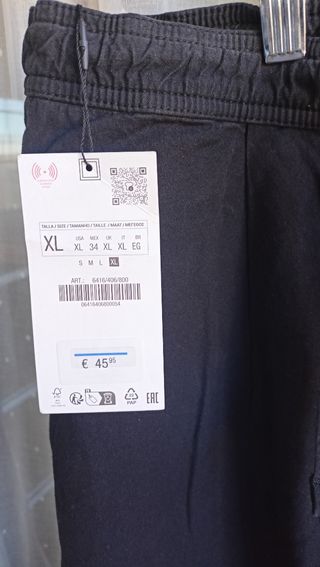 Pantalón Zara Mujer Negro Talla XL