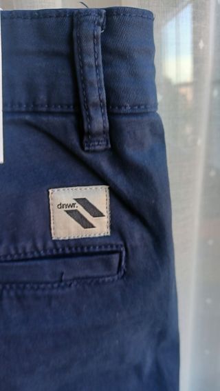 Pantalón Zara Chino Elástico Talla 42 Azul