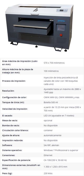 Impresora UV MASON 57x70 cm
