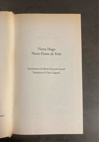 NOTRE-DAME DE PARIS "Italian" (LA BIBLIOTECA UN...