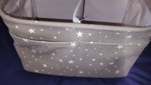 Cesta organizadora de tela con estrellas