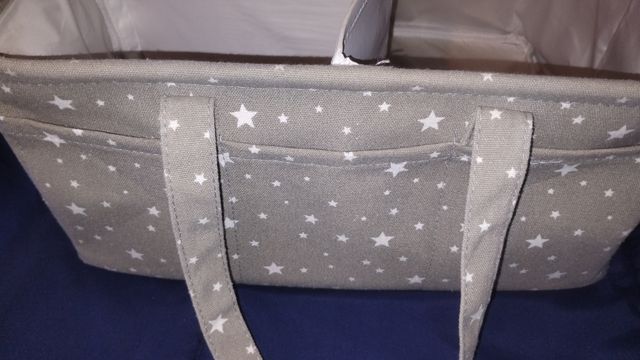 Cesta organizadora de tela con estrellas