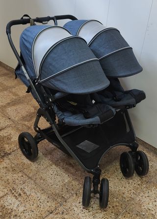 Silla gemelar reversible con capazos
