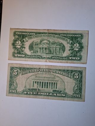 EEUU dólares sello ROJO.