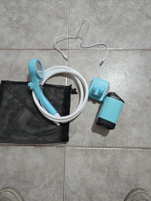 Bomba Ducha Eléctrica Portátil Camper Playa
