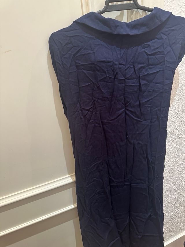 Vestido azul marino manga larga