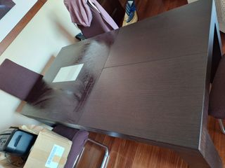 Mesa de comedor extensible madera