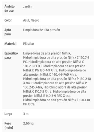 MANGUERA DE ASPIRACIÓN NILFISK