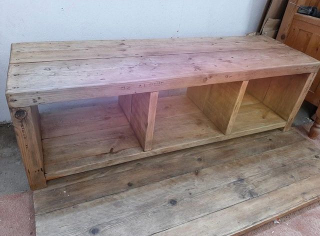 Mueble TV Rústico Madera Maciza