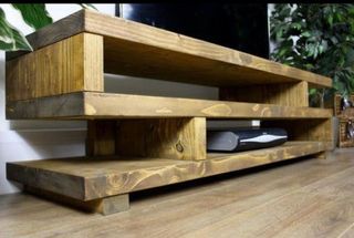 Mueble TV rústico madera maciza