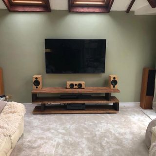 Mueble TV rústico madera maciza