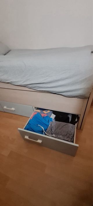 Cama nido individual + mesita de noche