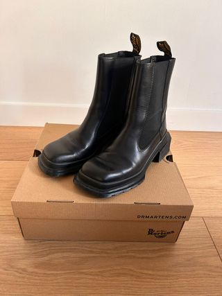 Botas Chelsea Dr.Martens Piel Negra Punta cuadrada
