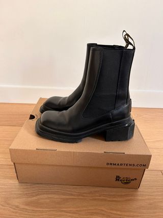 Botas Chelsea Dr.Martens Piel Negra Punta cuadrada