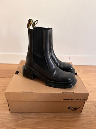 Botas Chelsea Dr.Martens Piel Negra Punta cuadrada