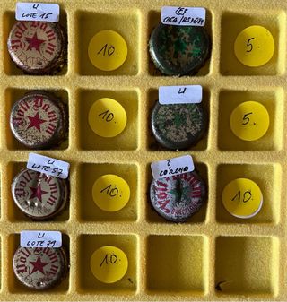 Chapas Cerveza Damm y VollDamm Barcelona (Lote)
