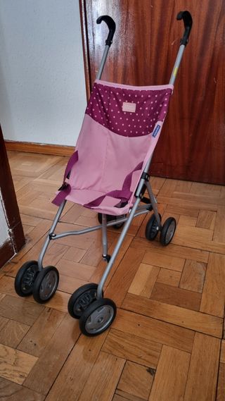 Carrito de muñecas rosa