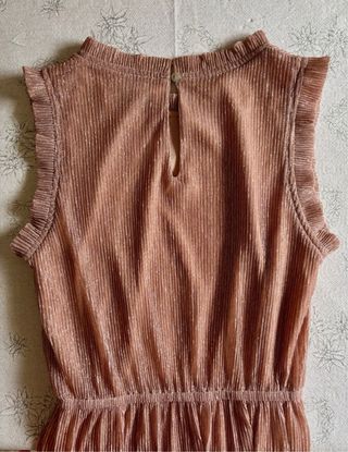 Vestito rosa luminoso plissettato Molly Bracken