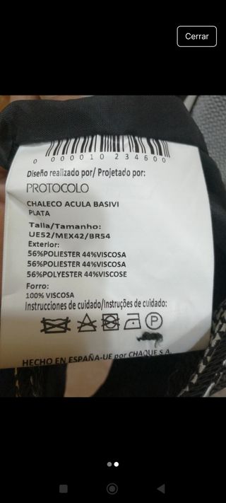 Chaleco PROTOCOLO Novio Talla L