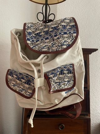 Mochila El Corte Inglés beige/multicolor
