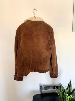 Chaqueta Aviador Mango Marrón y Blanco