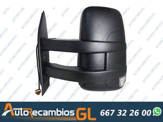 RETROVISOR IZQUIERDO MANUAL CONVEXO CON INTERMITENTE BRAZO LARGO 2 PINS IVECO DAILY 2014-