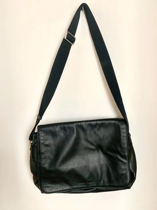 Bolso Hombro Cuero Emporio Armani Negro