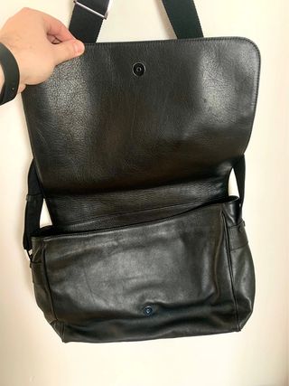 Bolso Hombro Cuero Emporio Armani Negro