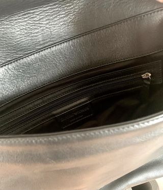 Bolso Hombro Cuero Emporio Armani Negro