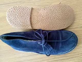 Botines azules de ante para mujer