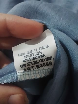 Vestido largo tirantes con aros azul