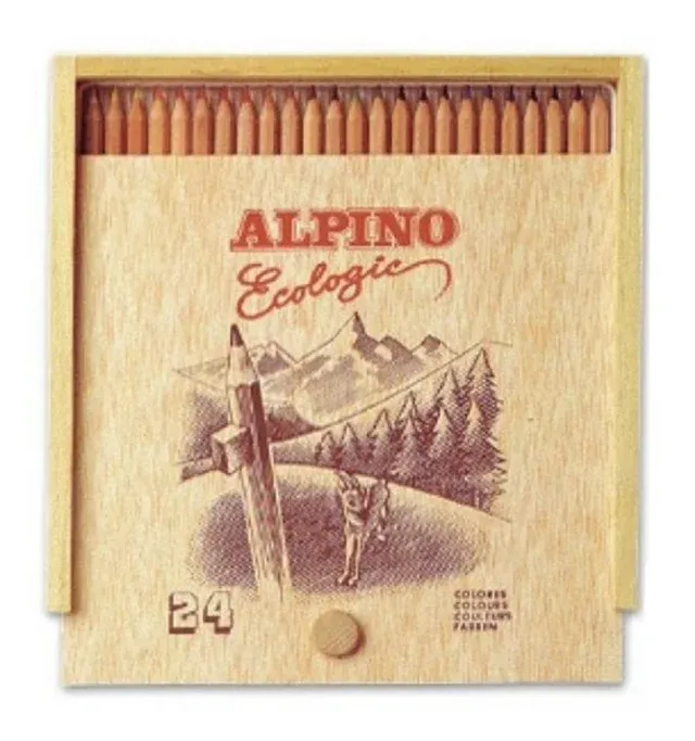 Caja 24 Lápices NUEVOS Alpino Ecologic