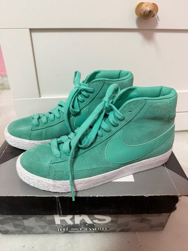 Zapatillas Nike Altas Verde Azulado