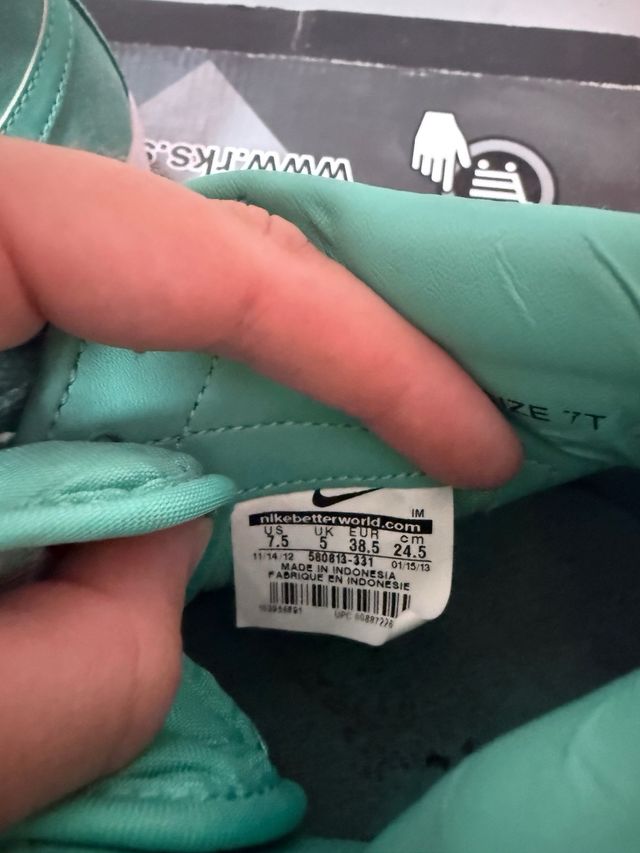 Zapatillas Nike Altas Verde Azulado