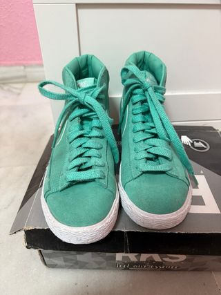 Zapatillas Nike Altas Verde Azulado