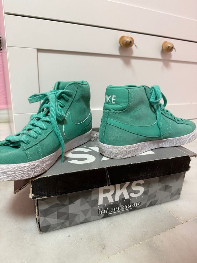 Zapatillas Nike Altas Verde Azulado