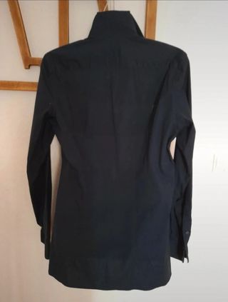 Camisa entallada azul marino mujer