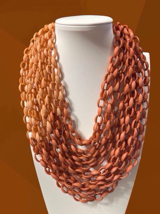 Collana donna corallo e arancione leggera