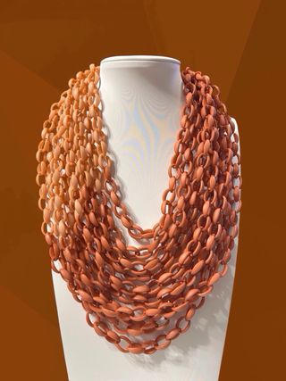 Collana donna corallo e arancione leggera