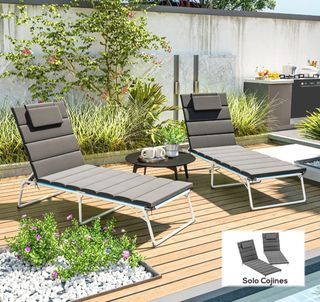 Confezione da 2 cuscini prendisole grigi