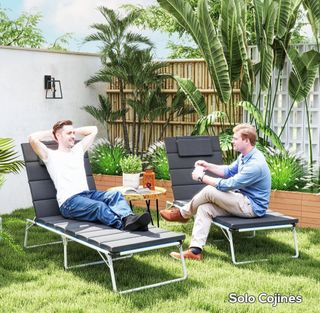 Confezione da 2 cuscini prendisole grigi