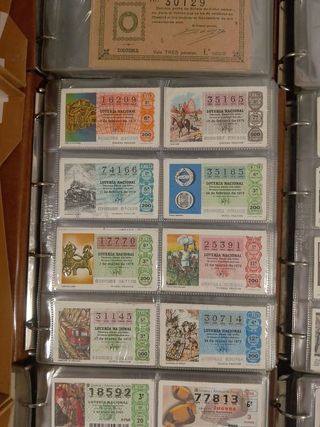 Colección décimos Lotería Nacional todos los años