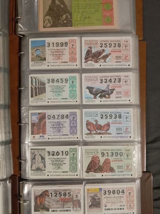 Colección décimos Lotería Nacional todos los años