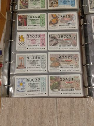 Colección décimos Lotería Nacional todos los años