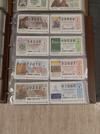 Colección décimos Lotería Nacional todos los años