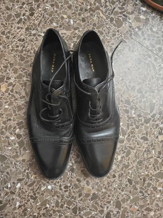 Zapatos Zara Hombre Negros Cordones