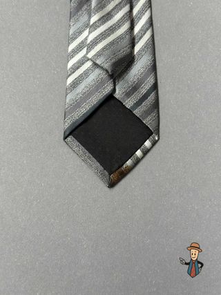 Corbata Bexleys Man Rayas Grises y Blancas