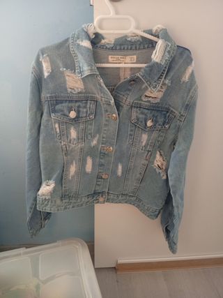 Chaqueta vaquera Hello Mist desgastada Talla M